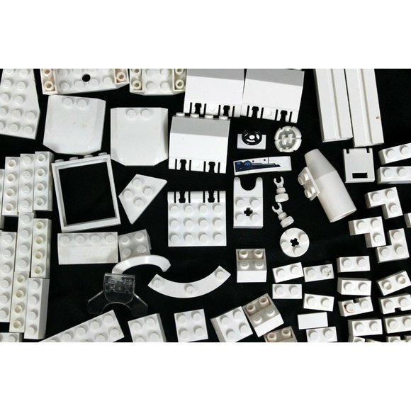 100+ Pieces White Lego Assorted Bricks Specialty Parts Building Shades Clear - Picture 4 of 12
